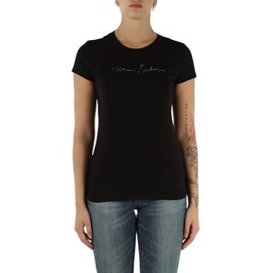 Giorgio Armani kortärmad stor signerad logotyp för kvinnor, svart, L, svart, L Giorgio Armani kortärmad stor signerad logotyp för kvinnor, svart, L, svart, L