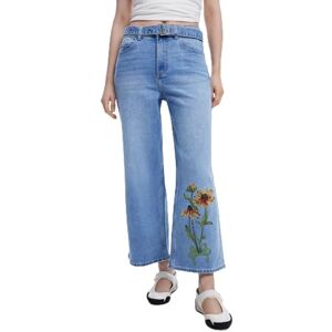 Desigual Denim_Ohio jeans för kvinnor, Blå, 40 Desigual Denim_Ohio jeans för kvinnor, Blå, 40