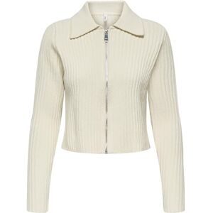 ONLY Onlelly Life Ls Polo Zip Cardigan Cc KNT, Baby's Breath, M ONLY Onlelly Life Ls Polo Zip Cardigan Cc KNT, Baby's Breath, M