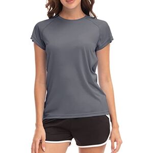 MEETWEE Dam surfskjorta Rash Guard UV-skjortor simning Tankini UPF 50+ kortärmad badskjorta badmode skjorta, GRÅ, S MEETWEE Dam surfskjorta Rash Guard UV-skjortor simning Tankini UPF 50+ kortärmad badskjorta badmode skjorta, GRÅ, S