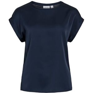 Vila Dam Viellette S/S satintopp/Su-Noos T-shirt, marinblå blazer, 38 Vila Dam Viellette S/S satintopp/Su-Noos T-shirt, marinblå blazer, 38