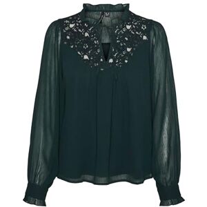 VERO MODA VMGABY LS TOP WVN GA, Scarab, M VERO MODA VMGABY LS TOP WVN GA, Scarab, M