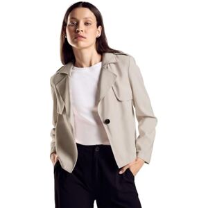 Street One dam A212210 kort trenchcoat, slät sand beige, normal, Slät sand beige, En Storlek Street One dam A212210 kort trenchcoat, slät sand beige, normal, Slät sand beige, En Storlek