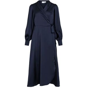 Vila Dam Vienna Ravenna L/S Vristband Wrap Dress-Noos klänning, marinblå blazer, 38 Vila Dam Vienna Ravenna L/S Vristband Wrap Dress-Noos klänning, marinblå blazer, 38