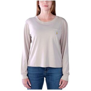 Carhartt långärmad tröja för kvinnor, lätt L/S ficka, mink, M Carhartt långärmad tröja för kvinnor, lätt L/S ficka, mink, M