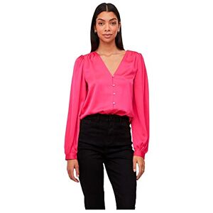 Vila damskjorta, V-ringad, Rosa vinröd, 42 Vila damskjorta, V-ringad, Rosa vinröd, 42