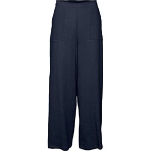 VERO MODA Dam Vmnatali Nia Hw Pant WVN byxor, marinblå blazer, L VERO MODA Dam Vmnatali Nia Hw Pant WVN byxor, marinblå blazer, L