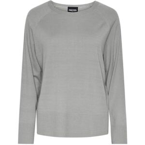 PIECES Damer Pcsia Ls Knit Noos Bc stickad tröja, Medium grå melerad, XL PIECES Damer Pcsia Ls Knit Noos Bc stickad tröja, Medium grå melerad, XL