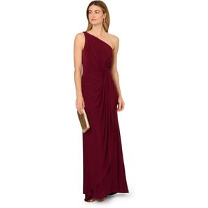 Adrianna Papell One Shoulder Jersey Dress för speciella tillfällen för kvinnor, Vinröd, 10 Adrianna Papell One Shoulder Jersey Dress för speciella tillfällen för kvinnor, Vinröd, 10