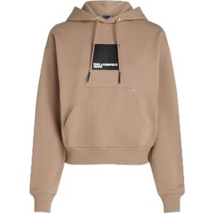 KARL LAGERFELD JEANS , Dam, Box Logo Hoodie, Regular Fit, Beige, M KARL LAGERFELD JEANS , Dam, Box Logo Hoodie, Regular Fit, Beige, M