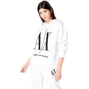 Giorgio Armani dam Tröja med huva icon project hoodie, Opt.white, M Giorgio Armani dam Tröja med huva icon project hoodie, Opt.white, M