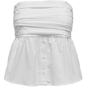 ONLY Onlesie Life Bandeau Top Ptm, Vit, L ONLY Onlesie Life Bandeau Top Ptm, Vit, L