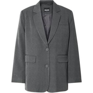 PIECES Pckamil Ls Loose Blazer Noos Bc, Mörkgrå melange, XXL PIECES Pckamil Ls Loose Blazer Noos Bc, Mörkgrå melange, XXL