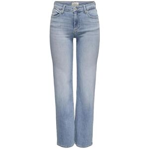 ONLY Onlblush Mid Straight DNM Tai467 Noos, Ljusblå denim, (L) W x 32L ONLY Onlblush Mid Straight DNM Tai467 Noos, Ljusblå denim, (L) W x 32L