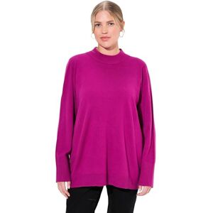 Ulla Popken dam, ståkrage, långärmad, ribbad tröja, lila, 50-52 Ulla Popken dam, ståkrage, långärmad, ribbad tröja, lila, 50-52