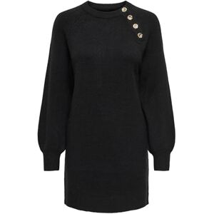ONLY Onlemma Life Ls Button Onec Dress Cc KNT, svart, M ONLY Onlemma Life Ls Button Onec Dress Cc KNT, svart, M