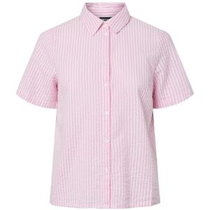 PIECES Damblus Pcsally Ss skjorta Noos blus, Pastel lavender/ränder: molndansare, XL PIECES Damblus Pcsally Ss skjorta Noos blus, Pastel lavender/ränder: molndansare, XL