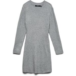 VERO MODA Vmjosanna Ls Short Dress Noos, Medium grå melerad, M VERO MODA Vmjosanna Ls Short Dress Noos, Medium grå melerad, M