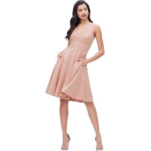 Dress the Population Women's Catalina Solid Sleeveless Fit & Flare Midi Dress, Blush, XXL Dress the Population Women's Catalina Solid Sleeveless Fit & Flare Midi Dress, Blush, XXL