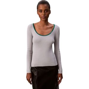 Calvin 8719965074583 dam Ls Color Blocked cotton sweater Lv044d360g tröja, grön (Islander), M, Grön (Islander), M Calvin 8719965074583 dam Ls Color Blocked cotton sweater Lv044d360g tröja, grön (Islander), M, Grön (Islander), M