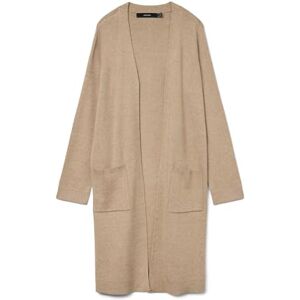 VERO MODA dam Vmsaba Ls Pocket Coatigan Ga Noos kofta, Silver mink/detalj: melerad, XL VERO MODA dam Vmsaba Ls Pocket Coatigan Ga Noos kofta, Silver mink/detalj: melerad, XL