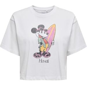 ONLY Onlmickey Minnie Life S/S semester topjrs, Ljus vit, S ONLY Onlmickey Minnie Life S/S semester topjrs, Ljus vit, S