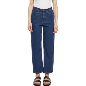 Urban Classics dambyxor cropped raka ben denim byxor medium indigo tvättad 34, Mid Indigo tvättad, 34 SE Urban Classics dambyxor cropped raka ben denim byxor medium indigo tvättad 34, Mid Indigo tvättad, 34 SE