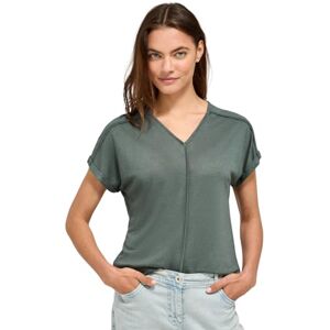 Cecil dam-t-shirt med dekorativa sömmar, balmy khaki, S Cecil dam-t-shirt med dekorativa sömmar, balmy khaki, S