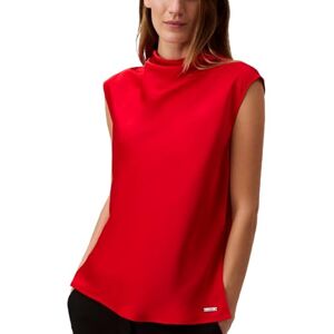 Calvin Dam satin cowl neck blus satinblus med vattenfallsurringning, Goji Berry, S Calvin Dam satin cowl neck blus satinblus med vattenfallsurringning, Goji Berry, S