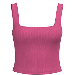 PIECES Damer Pcnukisa Cropped Tank Noos Bc Top, Chockande rosa, L PIECES Damer Pcnukisa Cropped Tank Noos Bc Top, Chockande rosa, L