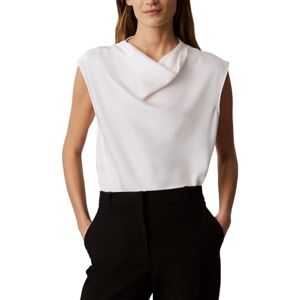Calvin Klein damblus i satin med vattenfallsurringning, havssalt, S Calvin Klein damblus i satin med vattenfallsurringning, havssalt, S