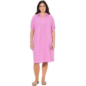 Ulla Popken Leinenmix-Kleid linneblandning klänning dam, Cool rosa, 46-48 Ulla Popken Leinenmix-Kleid linneblandning klänning dam, Cool rosa, 46-48