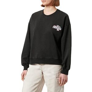 ONLY Onllucinda Reg L/S Race O-Neck Box SWT sweatshirt, Svart/tryck: hundra, XS ONLY Onllucinda Reg L/S Race O-Neck Box SWT sweatshirt, Svart/tryck: hundra, XS