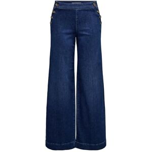 ONLY Wide-fit jeans ONLMADISON hög midja bred benpassform jeans, Blå, 28W / 30L ONLY Wide-fit jeans ONLMADISON hög midja bred benpassform jeans, Blå, 28W / 30L