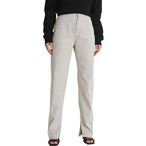 NA-KD Dam Side Slit Denim Jeans, Ljusgrå, 36 SE NA-KD Dam Side Slit Denim Jeans, Ljusgrå, 36 SE