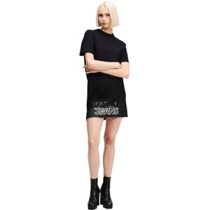 KARL LAGERFELD JEANS , Dam, Logo Tee Dress, Relaxed Fit, Svart, S KARL LAGERFELD JEANS , Dam, Logo Tee Dress, Relaxed Fit, Svart, S