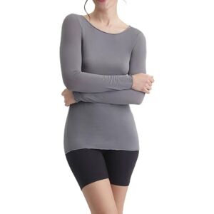 Dim dam Femme Cachemire Manches Longues – t-shirt, komfort-grå, small, Komfortgrå, S Dim dam Femme Cachemire Manches Longues – t-shirt, komfort-grå, small, Komfortgrå, S