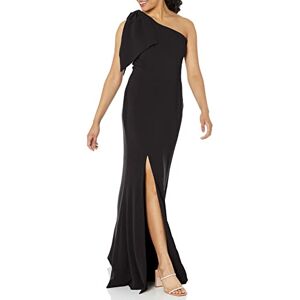 Dress the Population Dam Georgina One Shoulder Bow detalj trumpet klänning med lång klänning, svart, M Dress the Population Dam Georgina One Shoulder Bow detalj trumpet klänning med lång klänning, svart, M