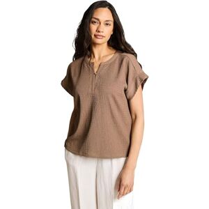 TOM TAILOR 1050841 T-shirt, 36516-grå taupe, L dam TOM TAILOR 1050841 T-shirt, 36516-grå taupe, L dam