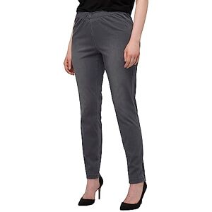 Ulla Popken dam jersey jeans byxor, Ljusgrå lång, 42W x 32L Ulla Popken dam jersey jeans byxor, Ljusgrå lång, 42W x 32L