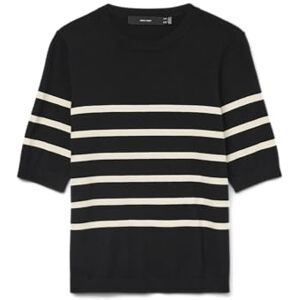 VERO MODA Stickad damtröja VMSABA tröja, svart, M VERO MODA Stickad damtröja VMSABA tröja, svart, M
