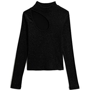 Koton Dam Aslıhan Malbora X Cut Out T-shirt långärmad, Svart (999), M Koton Dam Aslıhan Malbora X Cut Out T-shirt långärmad, Svart (999), M