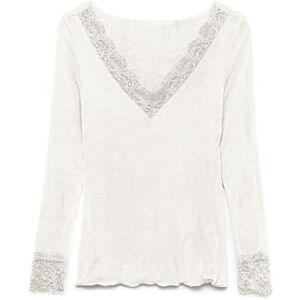 VERO MODA Vmskye LS V-Neck Lace Top Jrs Noos, Snövit, XL, Snövit, XL VERO MODA Vmskye LS V-Neck Lace Top Jrs Noos, Snövit, XL, Snövit, XL