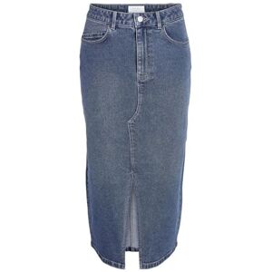 NOISY MAY NMKath NW Slit Midi Skirt VI478BL Noos dam medellång kjol blå, Färg: blå, XS NOISY MAY NMKath NW Slit Midi Skirt VI478BL Noos dam medellång kjol blå, Färg: blå, XS