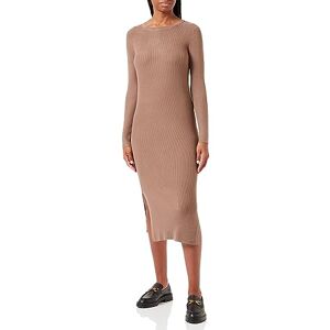 VERO MODA Bestseller A/S VMGLORY Rib LS O-hals Calf Dress GA NOOS klänning, brun Lentil, XS, Brown Lentil, XS VERO MODA Bestseller A/S VMGLORY Rib LS O-hals Calf Dress GA NOOS klänning, brun Lentil, XS, Brown Lentil, XS