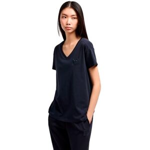 Giorgio Armani Women's Blue Edtion, V-hals, logotyp, normal passform, blå, S, marinblå, S Giorgio Armani Women's Blue Edtion, V-hals, logotyp, normal passform, blå, S, marinblå, S