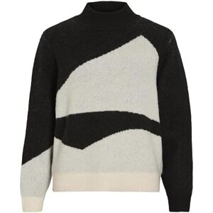 Vila Vicilia High Neck L/S Jaquard Top – Noos, svart, XS Vila Vicilia High Neck L/S Jaquard Top – Noos, svart, XS