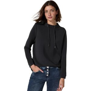 Cecil Solid T-shirt med Shiny-detaljer, svart, XXL Cecil Solid T-shirt med Shiny-detaljer, svart, XXL