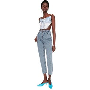 Trendyol Dam dam hög midja bootcut & utsvängda jeans, ljusblå, 36, Ljusblått, 62 SE Trendyol Dam dam hög midja bootcut & utsvängda jeans, ljusblå, 36, Ljusblått, 62 SE