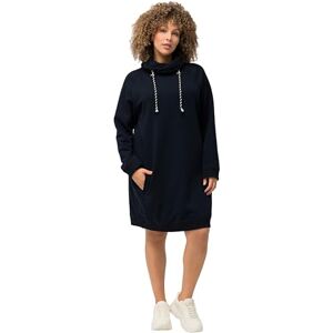 Ulla Popken Sweatkleid, Stehkragen, Langarm, Taschen damklänning, Marin, 50/52 Ulla Popken Sweatkleid, Stehkragen, Langarm, Taschen damklänning, Marin, 50/52